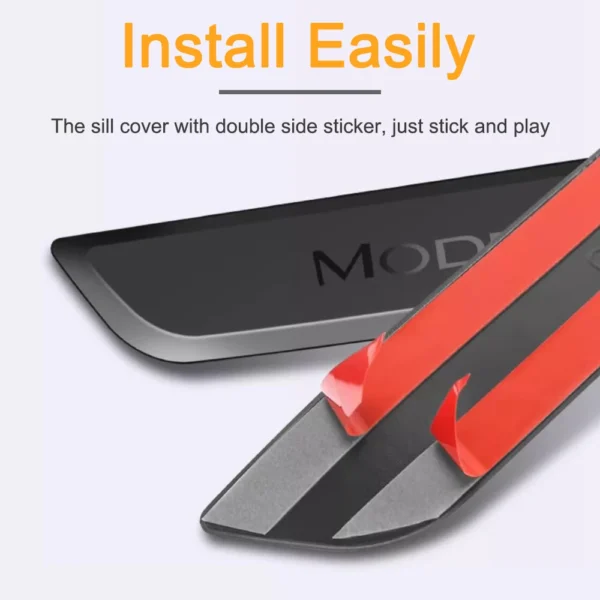 Rear Pedal Guard Protector for Tesla Model Y Juniper Rear Door Sill Anti-Scratch Welcome Pedal Seat Strip Protective Accessories - Image 5