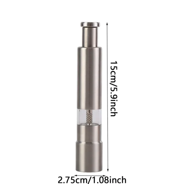1pc-Manual Black Pepper Stainless Steel Grinder, Manual Stainless Steel Grinder, Kitchen Utensils Artifacts Artificial Seasoning - Image 4