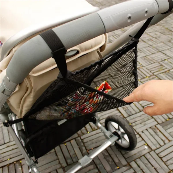 Baby Stroller Storage Mesh Bag, Baby Stroller Seat Mesh Bag, Large Capacity Diaper, Baby Bottle, Toy Storage, Hanging Bag - Image 3