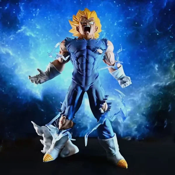 27cm Dragon Ball Z Majin Vegeta Anime Figure Self-destruct Super Saiyan Action Figures Pvc Statue Figurine Model Toys Gift - Image 2