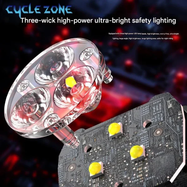 Solar Bicycle Light Bike Front Lamp TYPE-C Rechargeable Cycling Flashlight 3 Lighting Modes Bicycle Headlight for Night Riding - Image 4