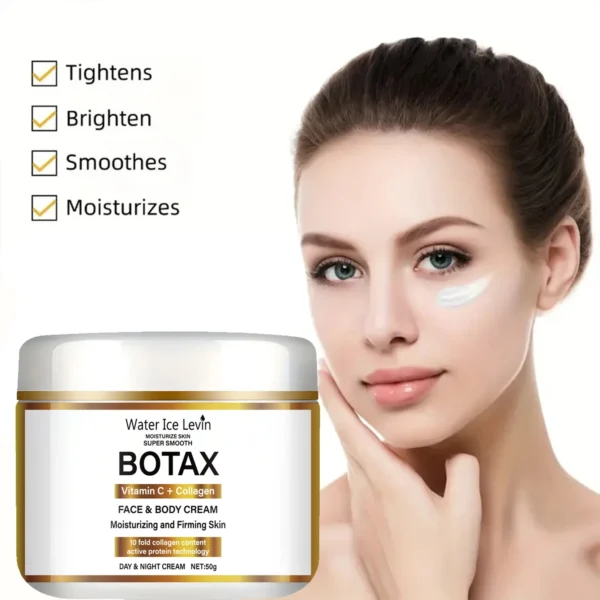 Niacinamide Collagen Cream, Firming Facial Moisturizing Cream, Day and Night Use, Containing Vitamin C, Moisturizing and Nourishing Sensitive Skin - Image 4