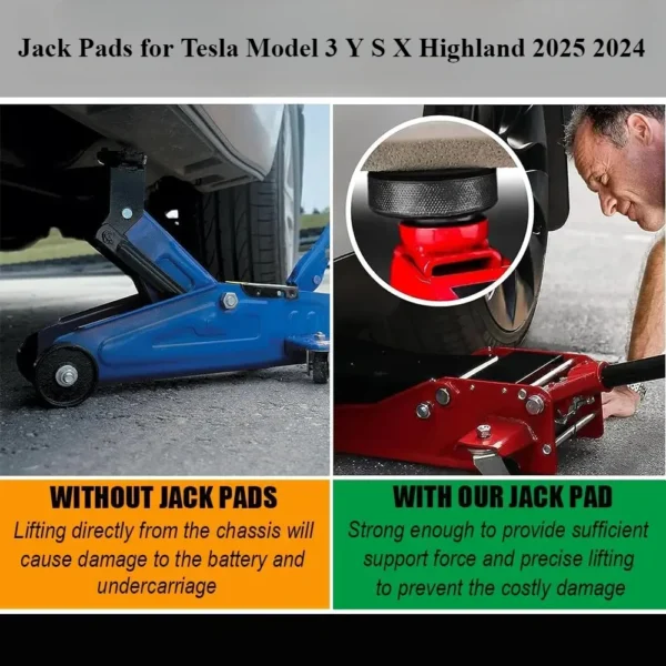 4pcs Lifting Jack Pads for Tesla Model 3 Y S X Highland 2025 2024 2023 Accessories Rubber Pucks Chassis Lift Stands Adapter Case - Image 2