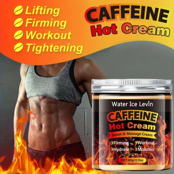 60g Caffeine Hot Massage Cream - Deeply Nourishing and Firming Moisturizer for Face and Body, Ideal for Post-Workout, Enhances Moisturizing System, Moisturizing Cream - Image 2