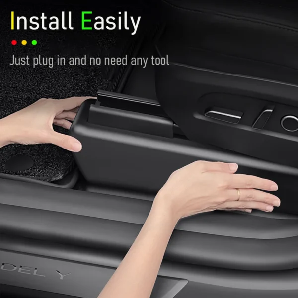 Underseat Original Flocking Anti-kick Protector Pad For Tesla Model Y Juniper 2025 2026 Under Seat Corner Guard Trim Accessories - Image 5