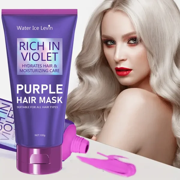 Purple Repair Hair Mask Keratin Deep Nourishing Dry Frizzy Damaged Treatment Collagen Magical 5 Second Soft Shiny Care - Image 7