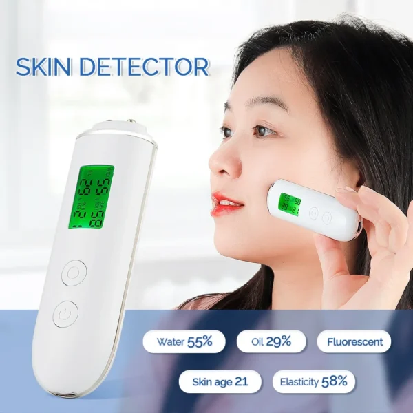Skin Tester Face Skin Moisture&Oil Content Skin Analyzer Skin Water Cheek Elastic Skin Age Test Meter Fluorescent Agent Detector - Image 7