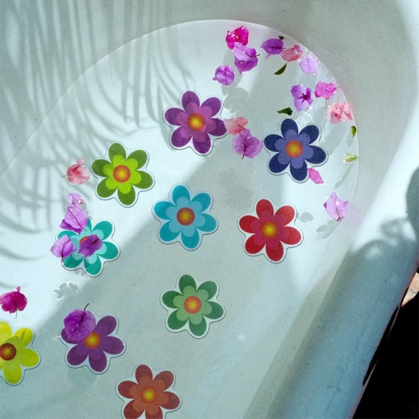 10pcs Cartoon Pattern Bathroom Bathtub None Slip Stickers Staircase Floor EPDM Mat Kids Room Self-adhesive Anti-skid Sticker - Image 5