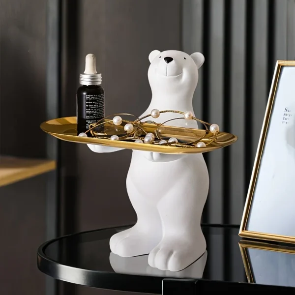 Creative Polar Bear Seated Position Tray Storage Accessories That Can Store Keys Decorations for Friends Birthday Gifts - Image 4