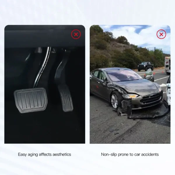 YZ For Tesla Model 3 Model Y Highland 2017 to 2025 Foot Pedal Fuel Brake Pedal Rest Pedal Pads For Tesla Car Accessories - Image 2