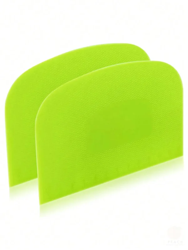 2pcs Dough Scraper Bowl Food-safe Plastic Dough Cutter Flexible Bench Multipurpose Food Scrappers for Bread Dough - Image 1