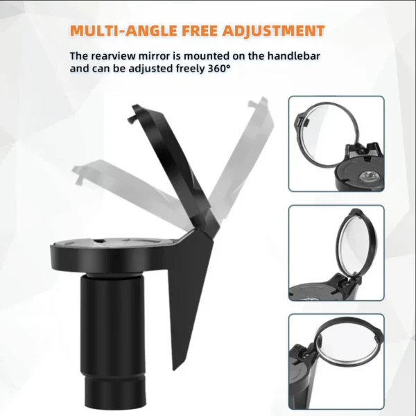 1Pcs/1 Pair Bicycle Rearview Mirror Universal Adjustable Convex Mirrors Rotate Handlebar End Mirror MTB Road Bike Accessories - Image 4