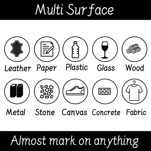 3/5 PCS White Marker Pens - 2.0mm Oily Waterproof Gel Pen for DIY Graffiti, Sketching, School Supplies - Image 3