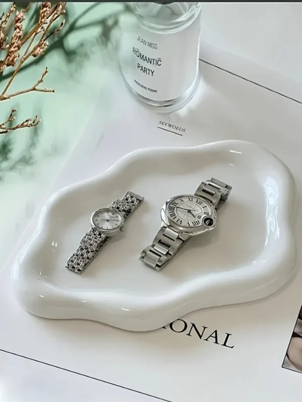 Simple Stylish Cloud Ceramic Jewelry Storage Tray Jewelry Earrings Display Desktop Ornaments Gifts for Friends - Image 5