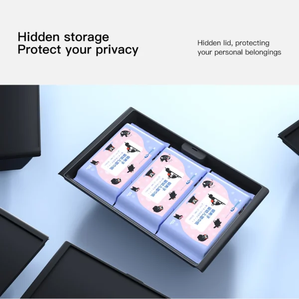 For Tesla Model Y Juniper 2025 Under Seat ABS With a lid Storage Box Drawer Holder Car Organizer Accessories For Car Accessories - Image 3