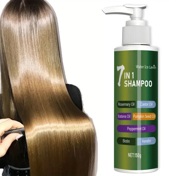 7-in-1 Shampoo, Rich Foam and Easy to Rinse, Remove Dandruff, Reduce Broken Hair, Long-Lasting Oil Control, Super Fluffy, Strong Hair Repair Split Ends, Thick and Soft - Image 2