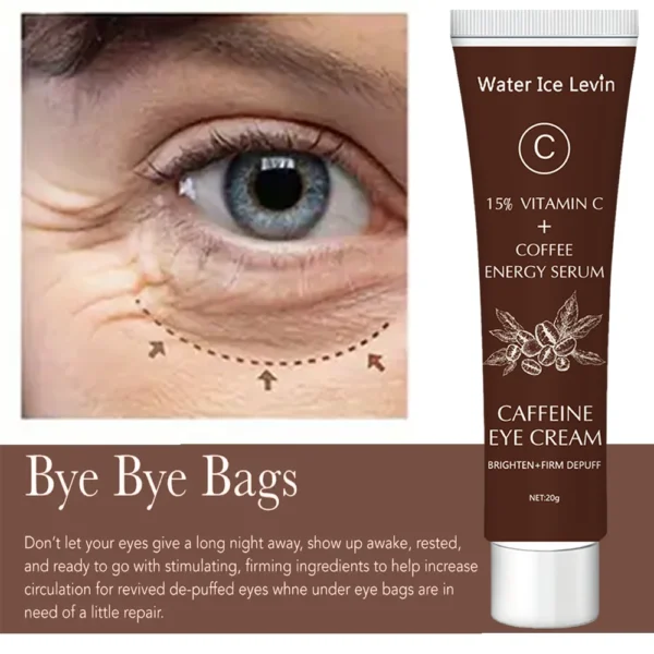 Caffeine Eye Cream with 15% Vitamin C to Lighten dark circles and Tighten Skin Instant Eye Repair Essence Women's Eye Care - Image 4