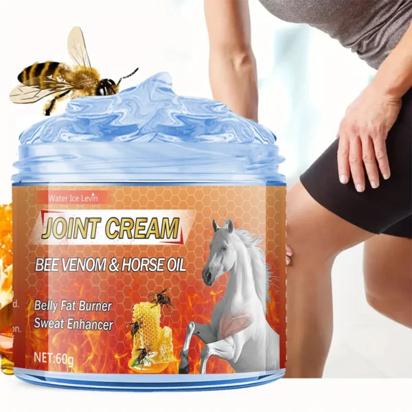 Bee Venom and Horse Oil Joint Cream - Ginger, Chamomile and Shanjin Car Essence Moisturizing Formula for Knees, Back, Shoulders and Neck Muscles - 60g - Image 1