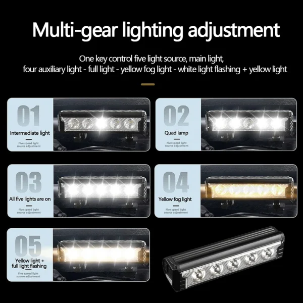 Bicycle Light Bike Front Lights Headlight Flashlight for Bicycle Rechargeable Waterproof MTB Road Cycling Lamp Bike Accessories - Image 2