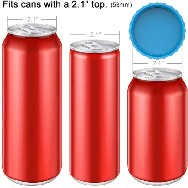 6pcs - Silicone can lid soda lid beer can lid sealing leak proof cola lid - Image 2