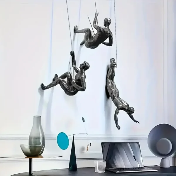 Retro Climbing Man Series Statue Wall Decoration Unique Touch Creative Climbing Statue Pendant Party Decoration - Image 2