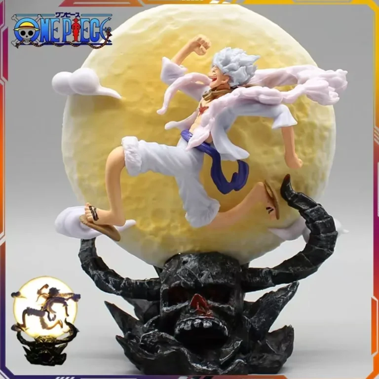 14cm One Piece Anime Figure Moon Fairy Nika Monkey D Luffy Gear 5 With Moon Light Action Figure Statue Model Collection Toys - Image 7