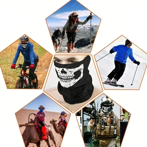 Summer Cycling Face Cover Mask Scarf Bicycle Half Face Mask Headband Bandana Halloween Fun Scarf Fishing Hiking Riding Headband - Image 5
