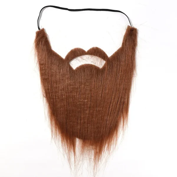 Halloween Fake Bushy Beard Funny Brown Facial Hair for Disguise Game Dance Party Role Play Cosplay - Image 6