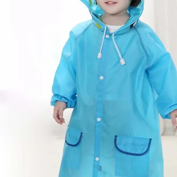 One-piece Raincoat Cartoon Animal Children Outdoor Waterproof Rain Coat Clothes Baby Boys Girls Jacket Coat Rainwear Rainsuit - Image 3