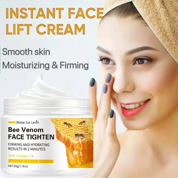Bee Vemon Instant Facial Lifting Cream - Firms and Firms Skin, Smoothes Fine Lines and Wrinkles | All Skin Types - Image 2
