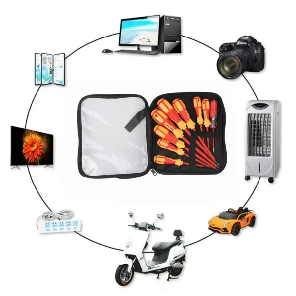 Magnetic Screwdriver Screwdriver Set Insulated Phillips Slotted Bits Electrician For Electrician Hand Tools Multifunctional - Image 3