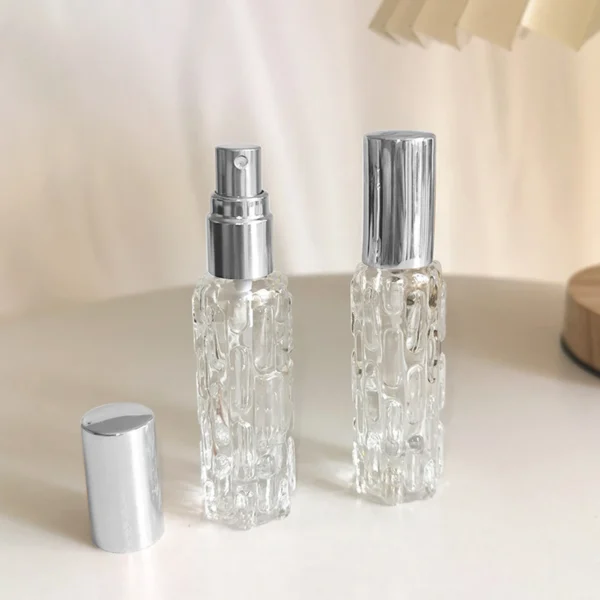 1pc-10ml glass perfume spray bottle Aluminum spray head perfume dispenser bottle press empty bottle - Image 3