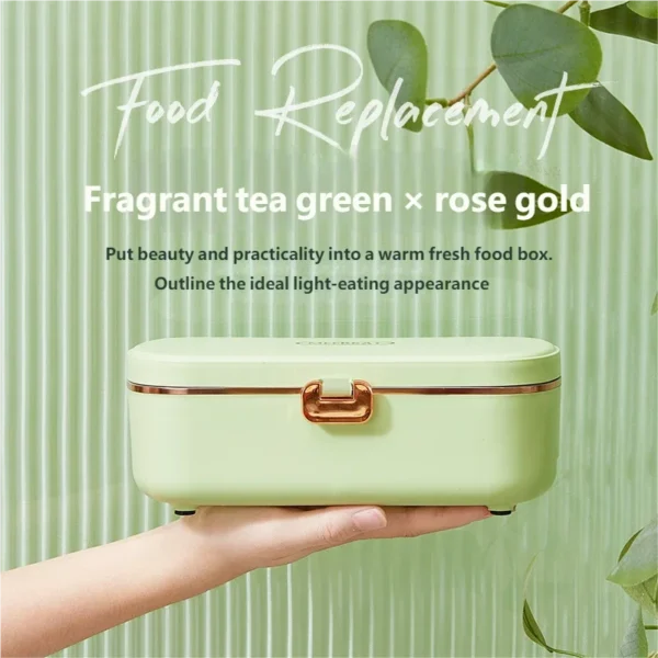 Electric Lunch Box Portable Food Warmer Water Free Bento Box Stainless Steel Food Warmer Office Food Lunch Box Electric Heater - Image 2