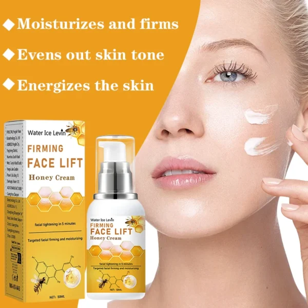 Honey Instant Face Lift & Firm Skin Cream Sustainable Face Lifting Reduces Fine Lines Gentle Moisturizing Care Cream - Image 4