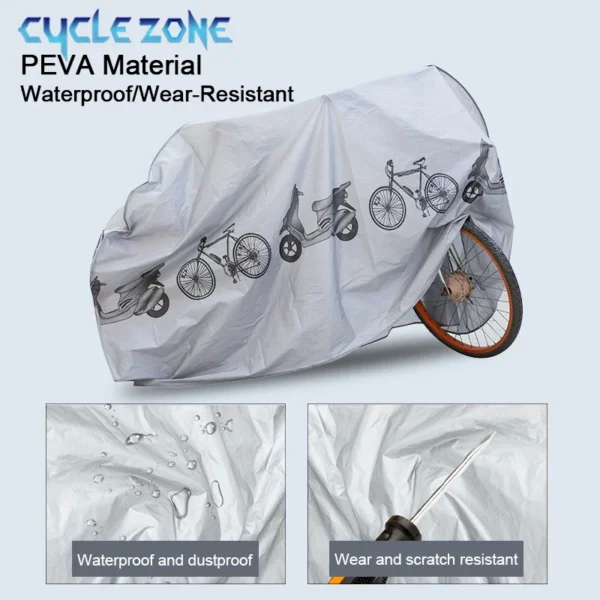 Bicycle Cover Motorcycle Rain Cover Waterproof Dustproof Anti-UV Outdoor Protection MTB Bike Cover All Seasons Bike Accessories - Image 3