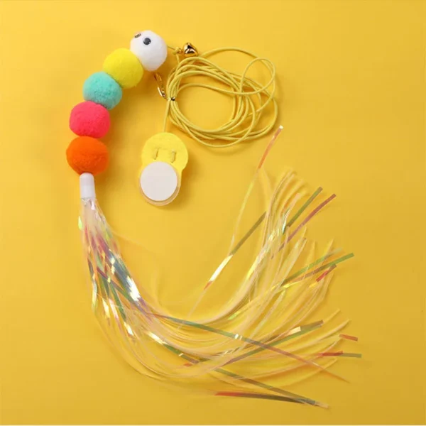 Pet Cat Toys Funny Stick Kitten Self -hi Elastic Rope Dragonfly Shape Feather Bell Teasing Stick Hanging Swing Thousands - Image 2