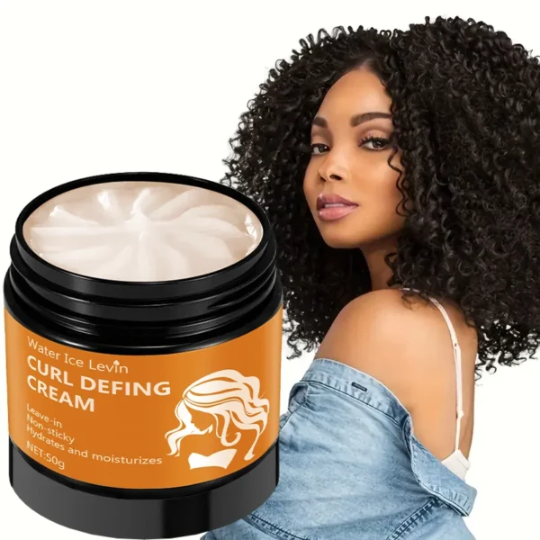 50g Black Castor Oil Curly Hair Styling Cream - Moisturizing Hair Styling Cream Suitable for Normal Hair, Men and Women, Easy to Use and Carry with Plant Formulas - Image 5