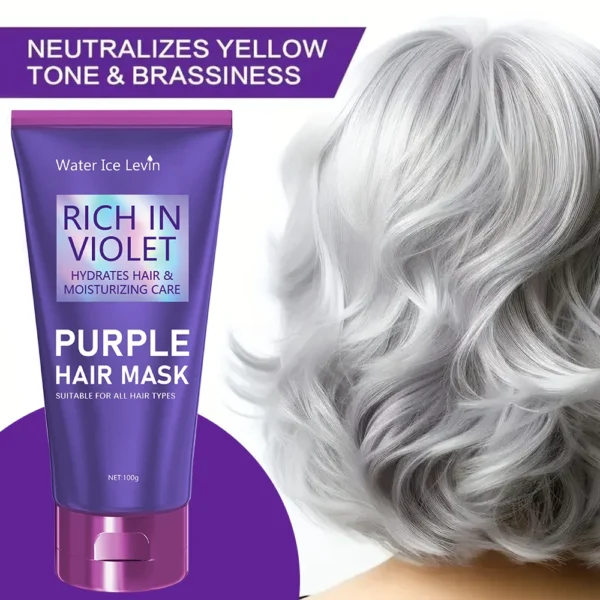Purple Repair Hair Mask Keratin Deep Nourishing Dry Frizzy Damaged Treatment Collagen Magical 5 Second Soft Shiny Care - Image 5