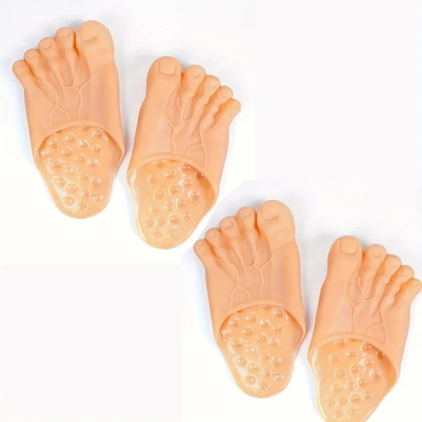 1pair Funny and Parody Slippers Prank Simulation Barefoot Shoes Big Foot Shoes Performance Shoes - Image 4