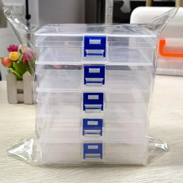 5 pcs Transparent Lockable Box Small Object Storage Box Fishing Gear Accessories Box Plastic Material - Image 6