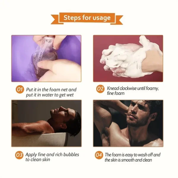 African Black Soap Acne Treatment Deep Cleaning Exfoliate Facial Moisturizing Skin Smoothing Face Soap for Skin Care - Image 6