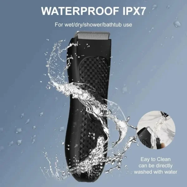 Men's Electric Groin Hair Trimmer Pubic Hair Removal Intimate Areas Body Grooming Clipper Epilator Rechargeable Shaver Razor - Image 2