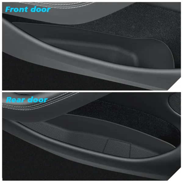 For Tesla Model Y 2025 Launch Juniper Car Door Side Storage Box Front Rear TPE Door Storage Organizer Tray Interior Accessories - Image 2