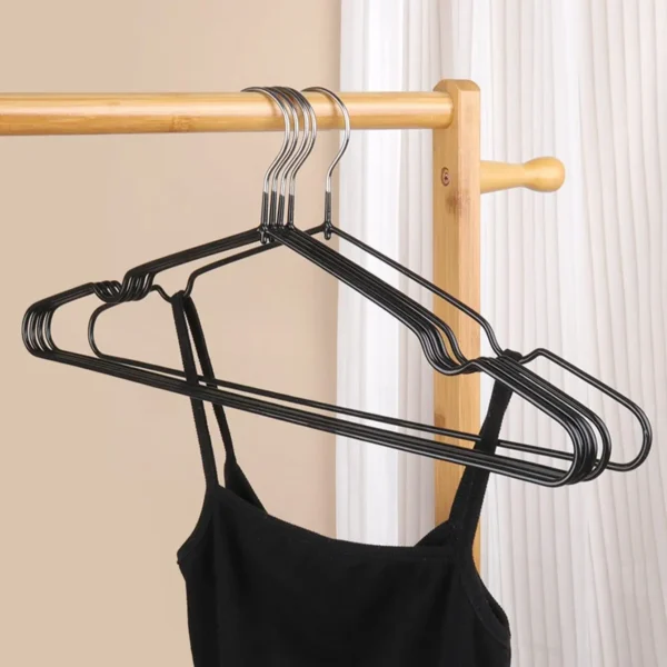 10pcs-Non-Slip Coated Metal Suit Coat Hangers Heavy Duty Clothes Hangers Metal Shirt Jacket Hanger with Round Notches for Dress - Image 3