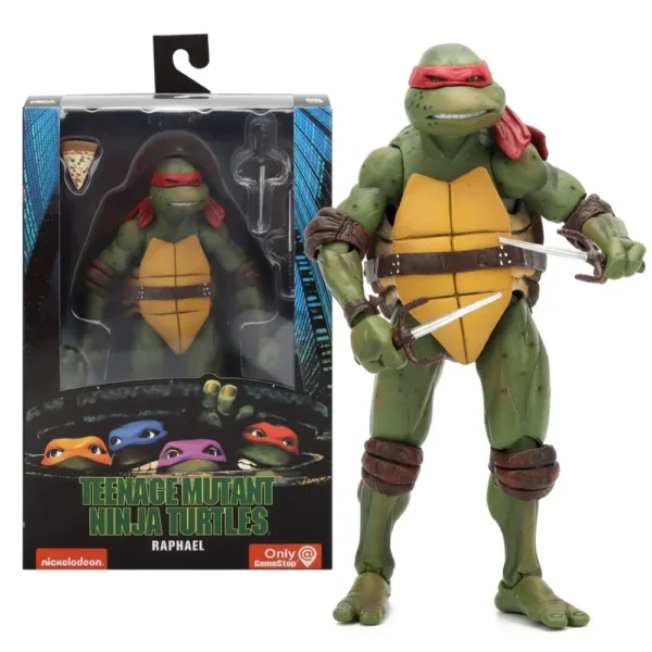 Ninja Turtle Anime Action Figure Neca 1990 Film Version Edição limitada, Estátua de PVC Presentes de Aniversário do Menino - Image 2