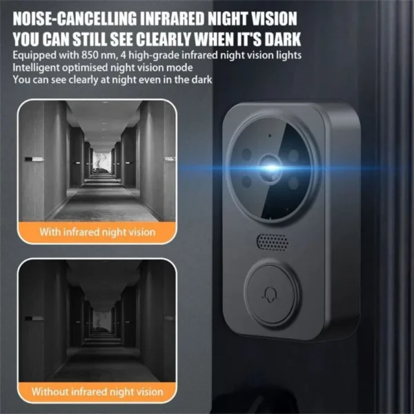 Wireless Video Doorbell Camera Bundle Smart Security with Night Vision 2.4G WiFi HD Motion Detection Cloud Storage - Image 6