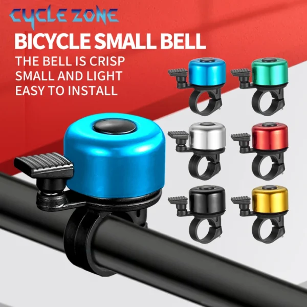 kf-S71536df5122c47ccbee5ce7b2e6b40e47 MTB Bicycle Bell Aluminum Alloy Bike Handlebar Bell Ring Mountain Road Cycling Safety Warning Bicycle Horn Cycling Accessories - Image 1