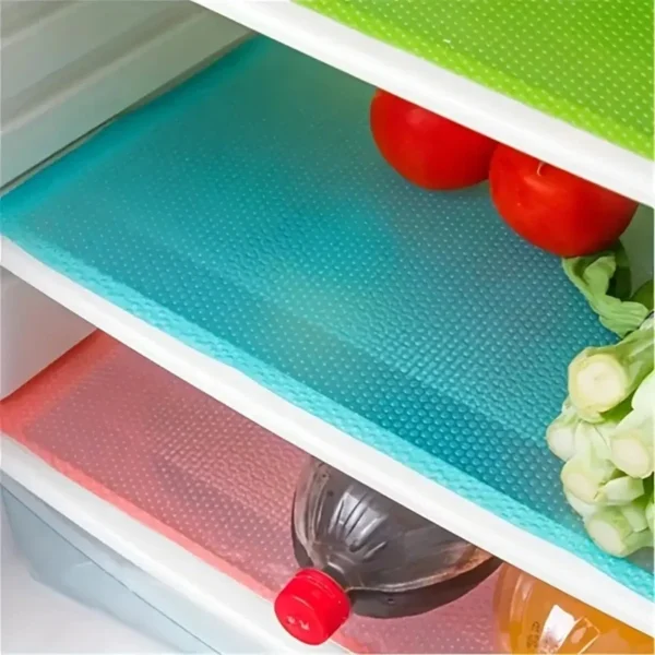 kf-S717bfb726176484db11de31260d03db2n 4PCS EVA Waterproof Refrigerator Liner Mat Washable Mildew Kitchen Pad Anti-oil Cabinet Drawer Placemat Heat-insulat Fridge Mat - Image 1