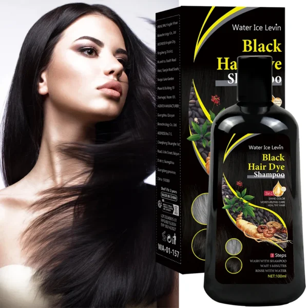 New 100ml Black Hair Color Dye Hair Shampoo Cream Organic Permanent Covers White Gray Shiny Natural Ginger Essence For Women Men - Image 7