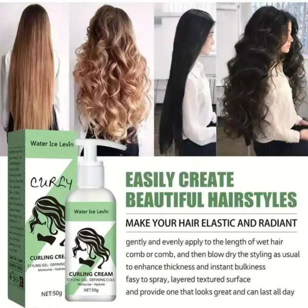 Curling Cream Moisturizing Curly Hair Elastic Styling Curly Hair Elastic Curly Hair Conditioner Neutral Suitable for All Hair Types - Image 5